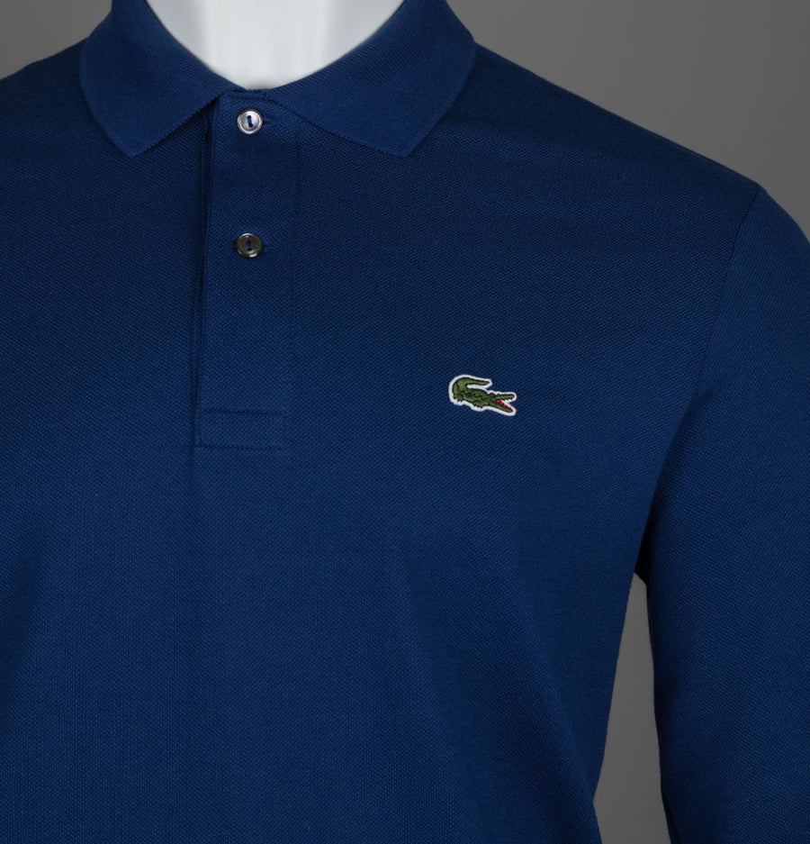 Lacoste Long Sleeve Polo Shirt Blue