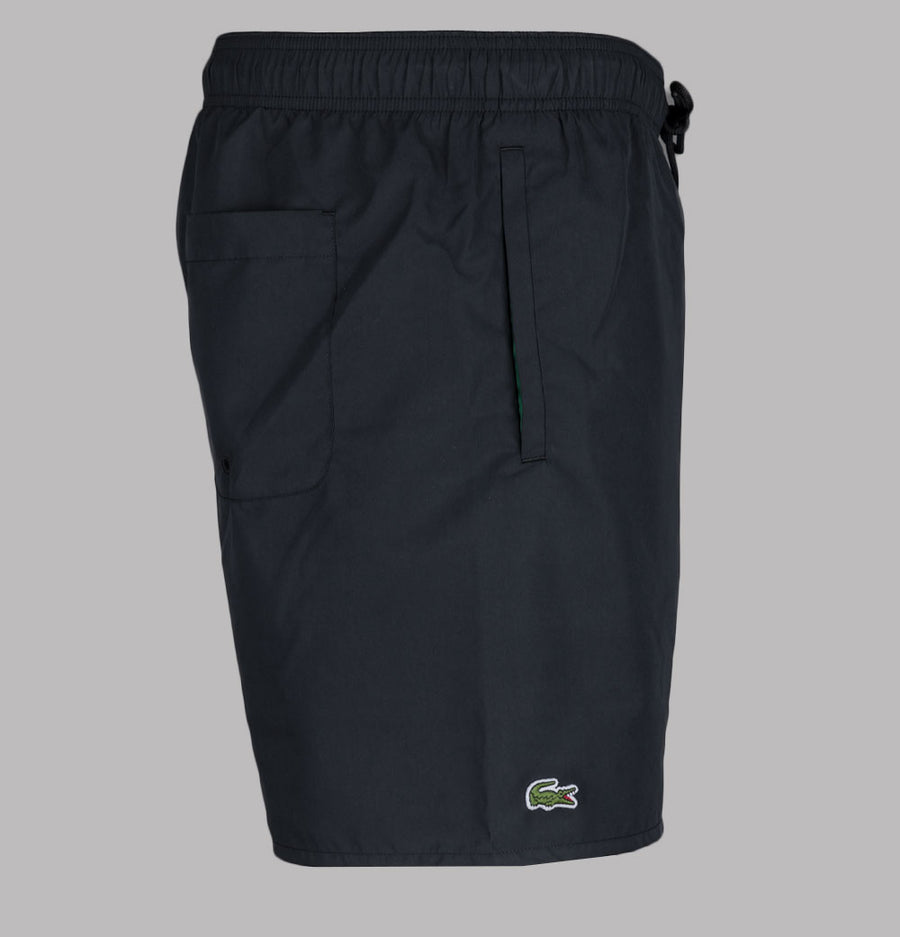 Lacoste Mid Length Monochrome Swim Shorts Black