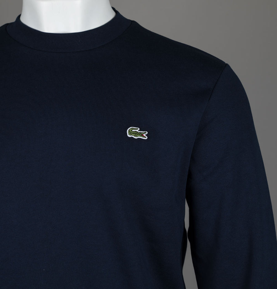 Lacoste Organic Brushed Cotton Sweatshirt Navy