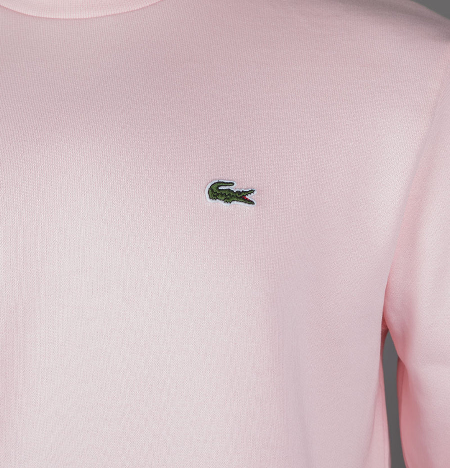 Lacoste Organic Brushed Cotton Sweatshirt Pink