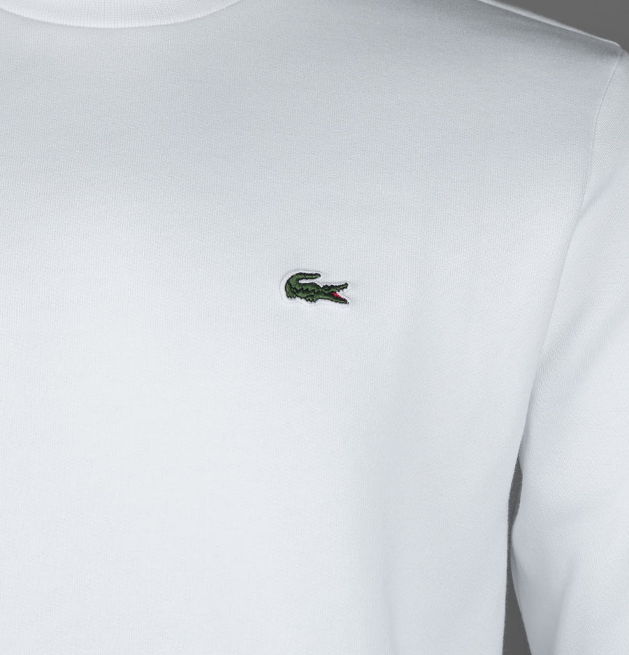 Lacoste Organic Brushed Cotton Sweatshirt White