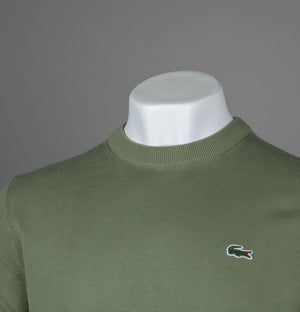 Lacoste Organic Cotton Sweater Khaki Green