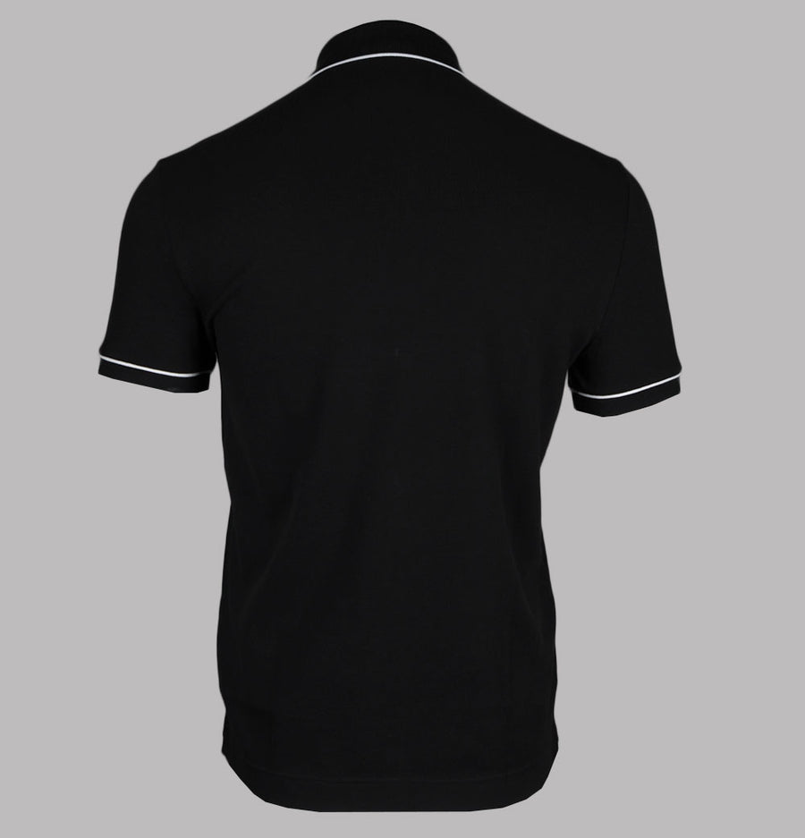 Lacoste Paris Piping Pique Polo Shirt Black