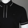 Lacoste Paris Piping Pique Polo Shirt Black
