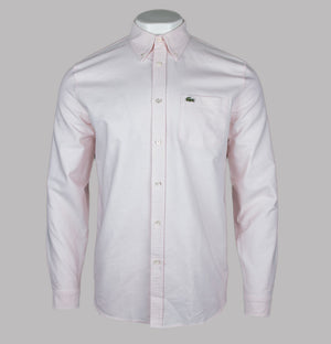 Lacoste Regular Fit Cotton Oxford Shirt Pale Pink