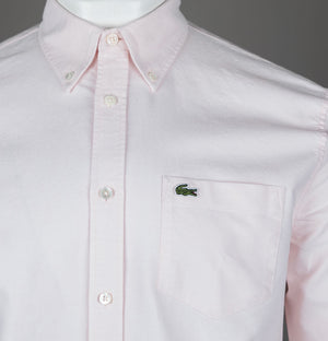 Lacoste Regular Fit Cotton Oxford Shirt Pale Pink