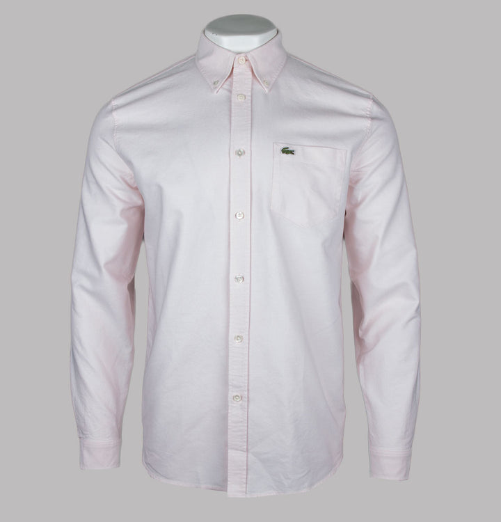 Lacoste Regular Fit Cotton Oxford Shirt Pale Pink