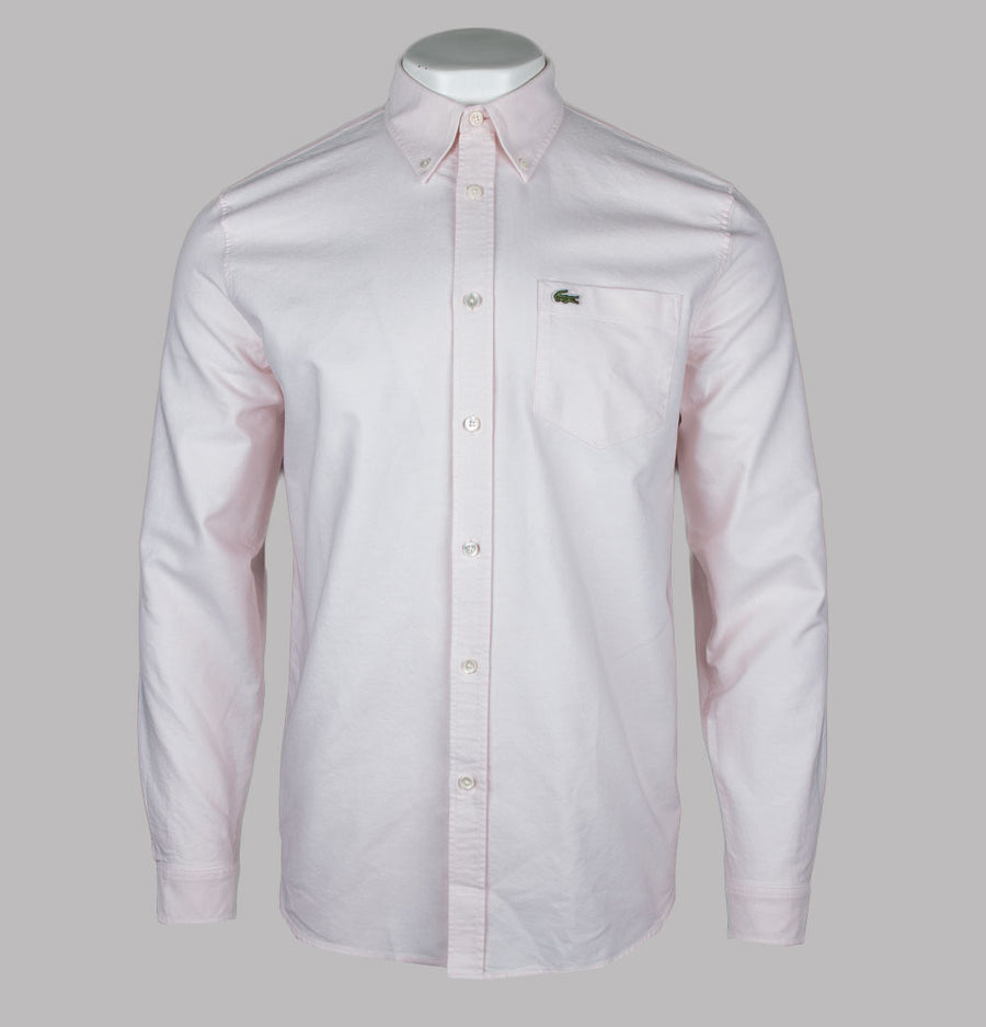 Lacoste Regular Fit Cotton Oxford Shirt Pale Pink