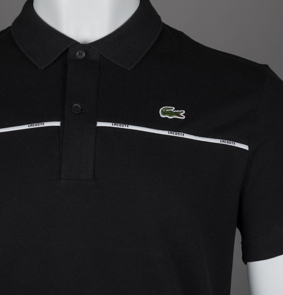 Lacoste Regular Fit Logo Trim Polo Shirt Black