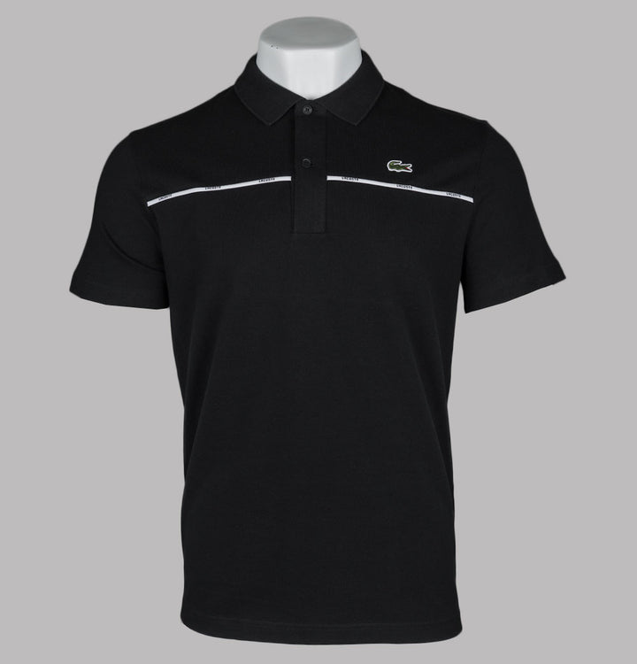 Lacoste Regular Fit Logo Trim Polo Shirt Black