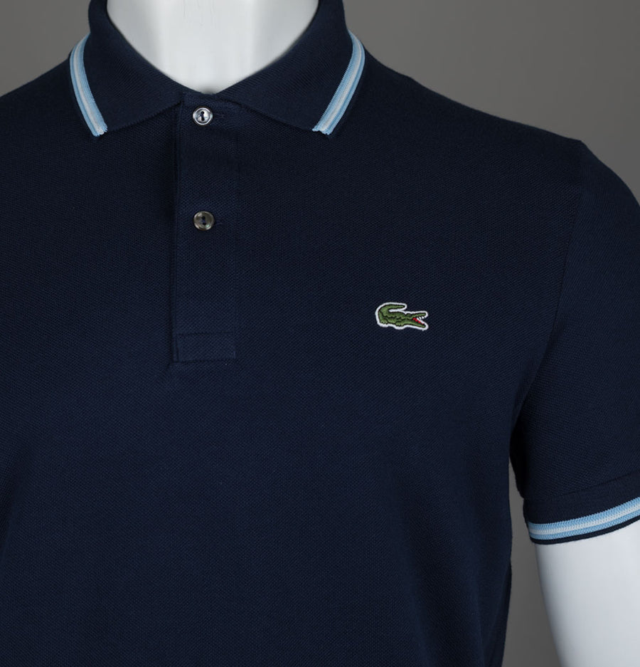 Lacoste Regular Fit Trim Accent Polo Shirt Navy