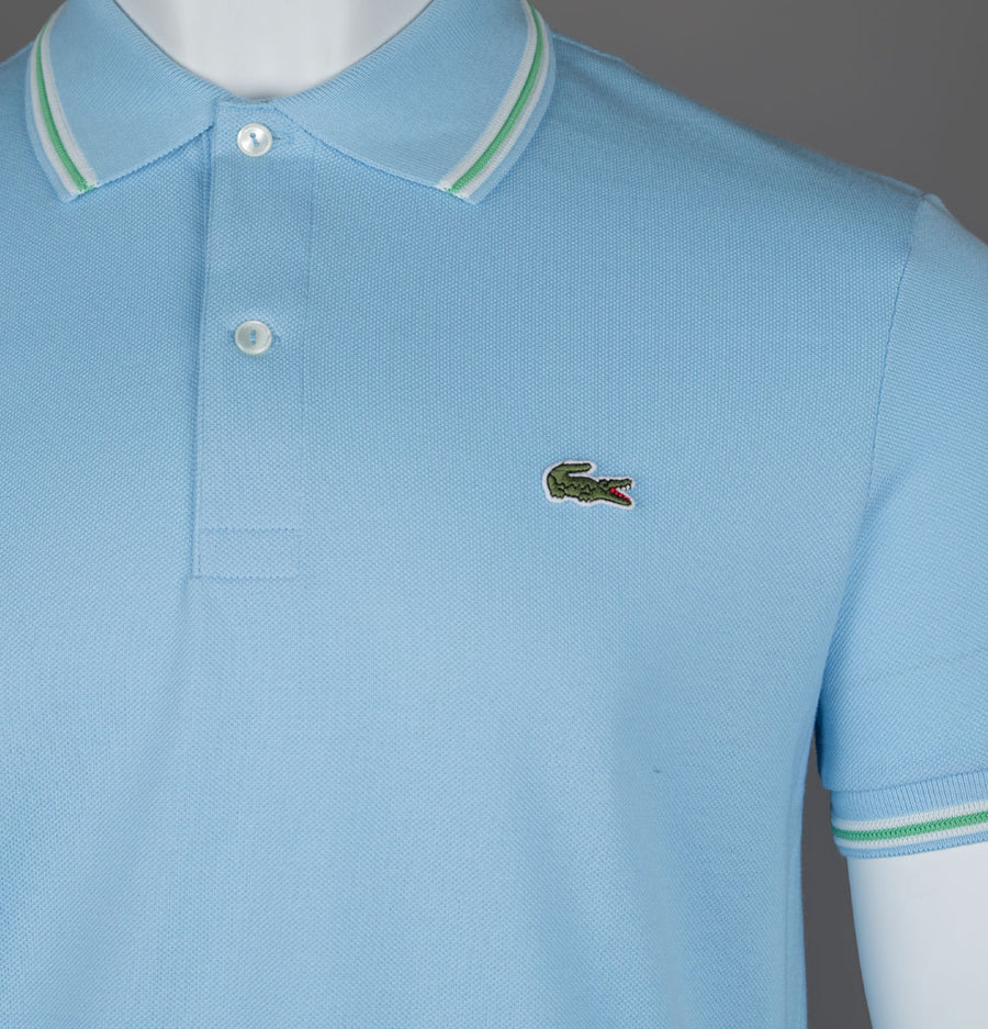 Lacoste Regular Fit Trim Accent Polo Shirt Pale Blue