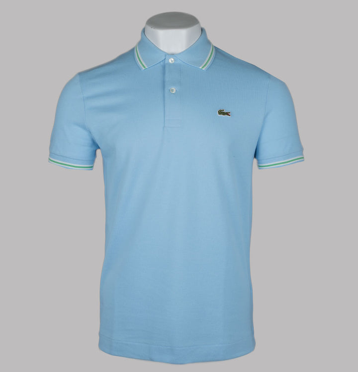 Lacoste Regular Fit Trim Accent Polo Shirt Pale Blue