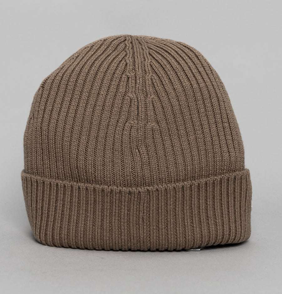 Lacoste Ribbed Wool Beanie Brown