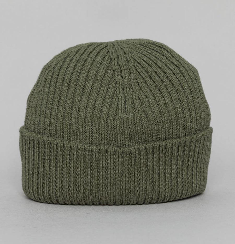 Lacoste Ribbed Wool Beanie Khaki Green