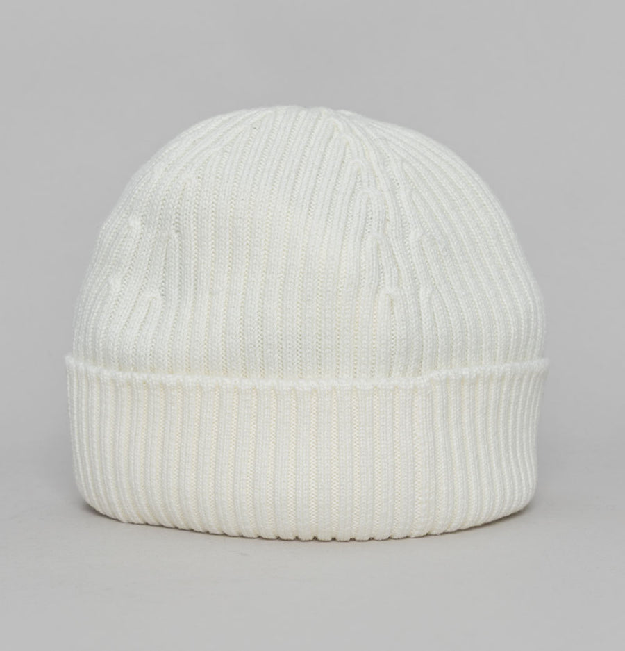 Lacoste Ribbed Wool Beanie White