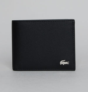 Lacoste Small Fitzgerald Leather Billfold Wallet Black