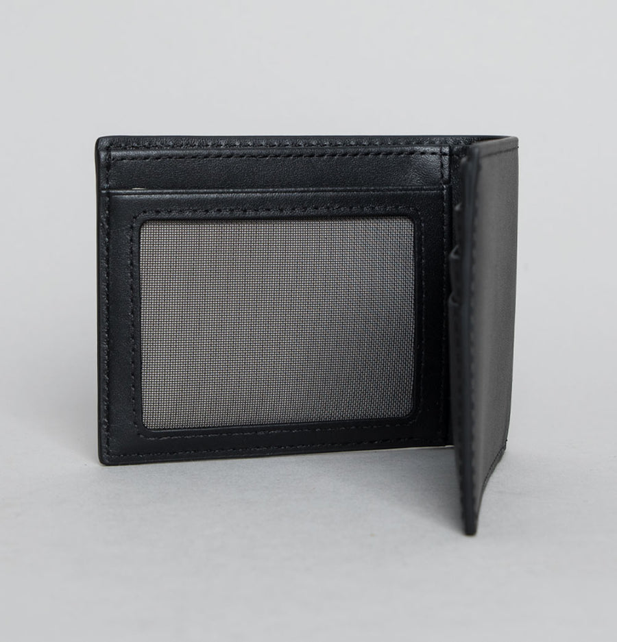 Lacoste Small Fitzgerald Leather Billfold Wallet Black