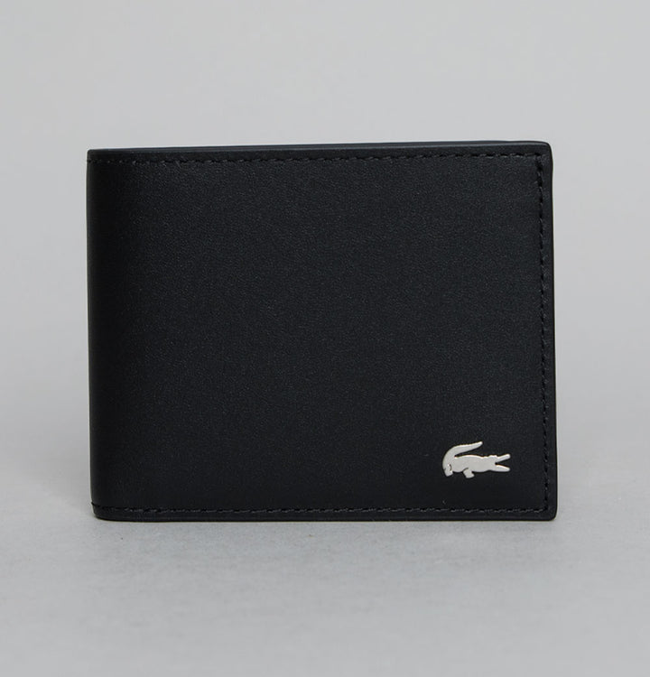 Lacoste Small Fitzgerald Leather Billfold Wallet Black