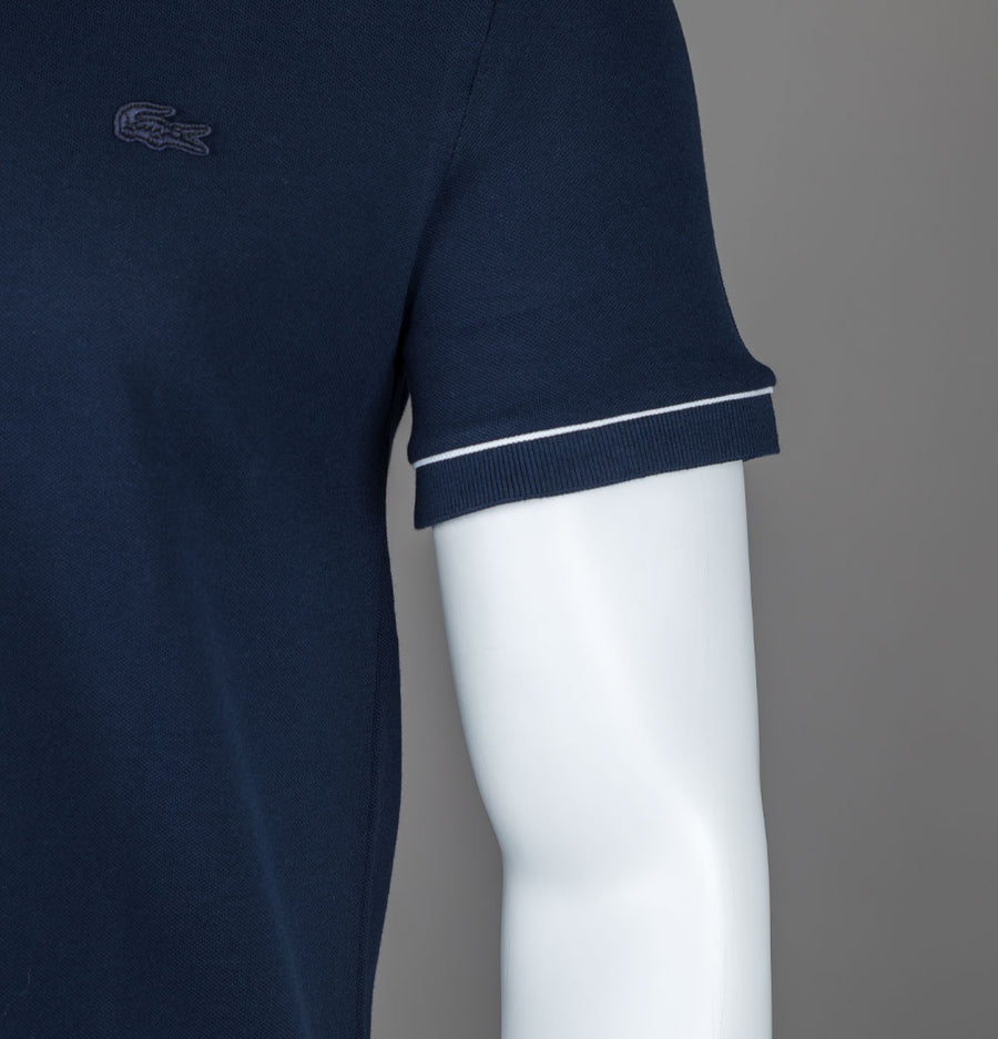 Lacoste Smart Paris Piping Polo Shirt Navy