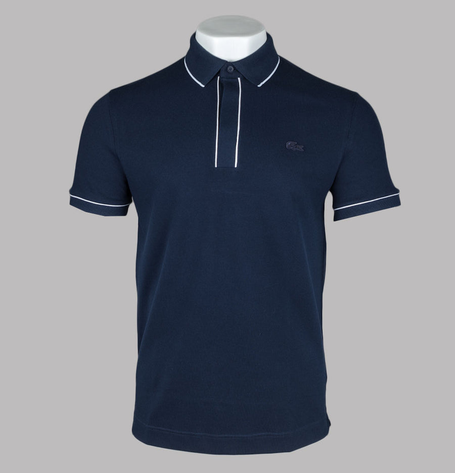 Lacoste Smart Paris Piping Polo Shirt Navy