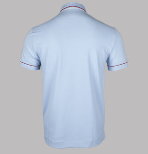 Lacoste Smart Paris Piping Polo Shirt Pale Blue