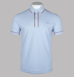 Lacoste Smart Paris Piping Polo Shirt Pale Blue