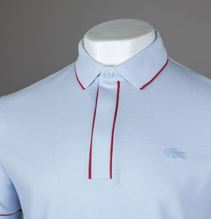 Lacoste Smart Paris Piping Polo Shirt Pale Blue