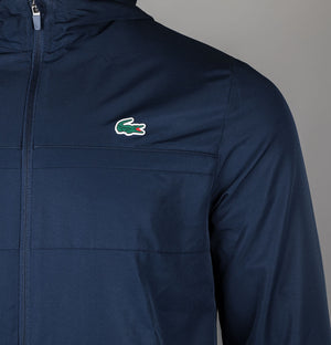 Lacoste Water Repellent Sports Track Jacket Navy