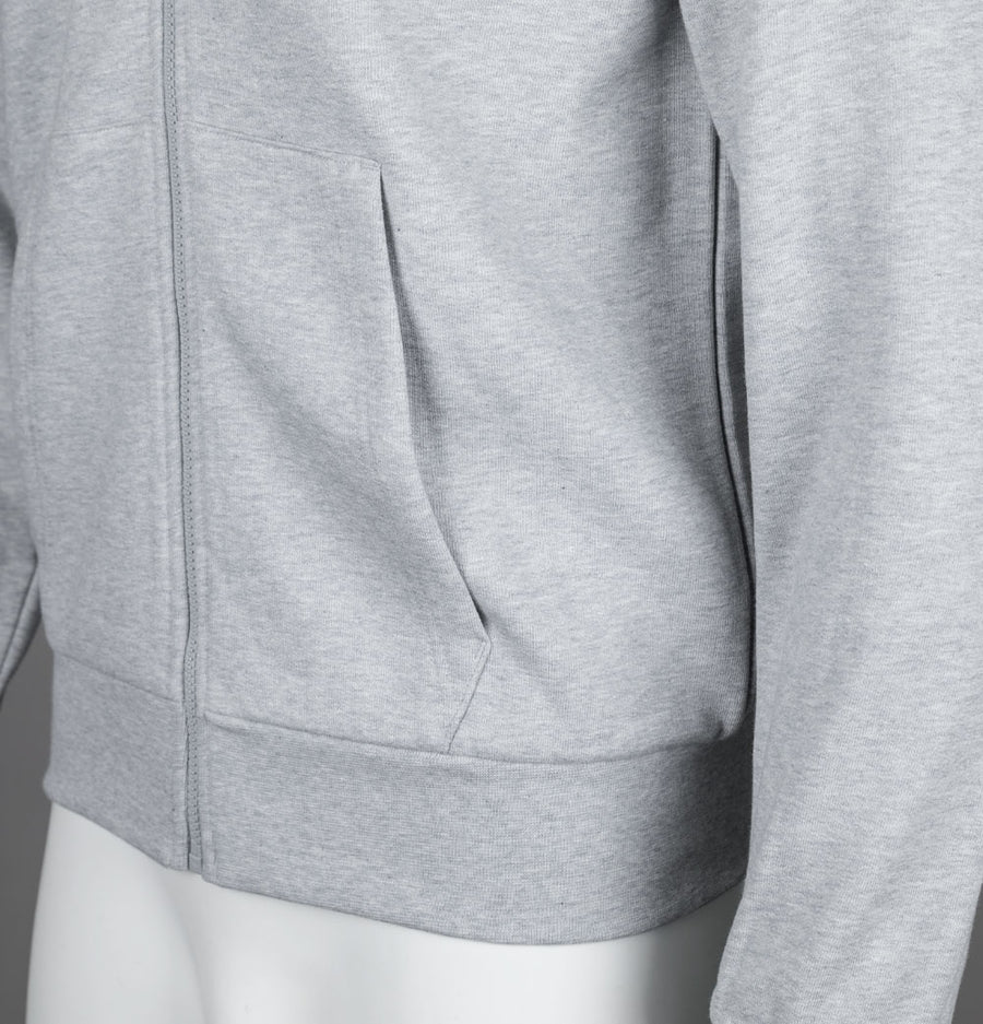 Lacoste Zip Up Fleece Hoodie Grey