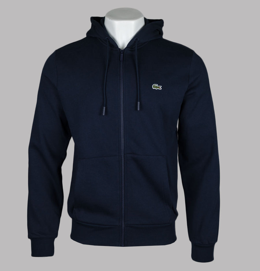 Lacoste Zip Up Fleece Hoodie Navy