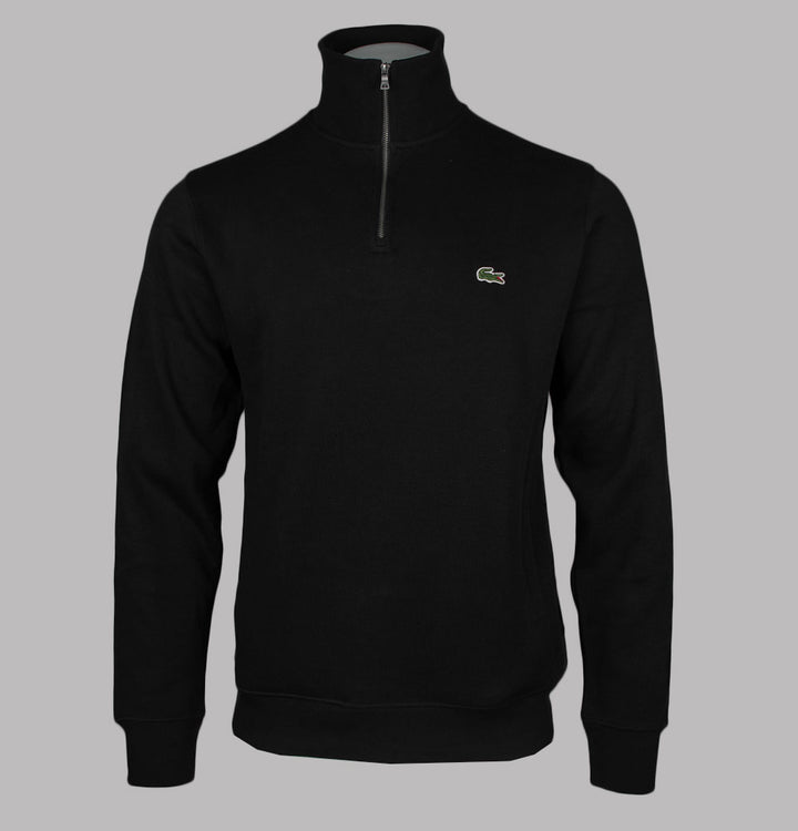 Lacoste Zip Up High Neck Interlock Sweatshirt Black