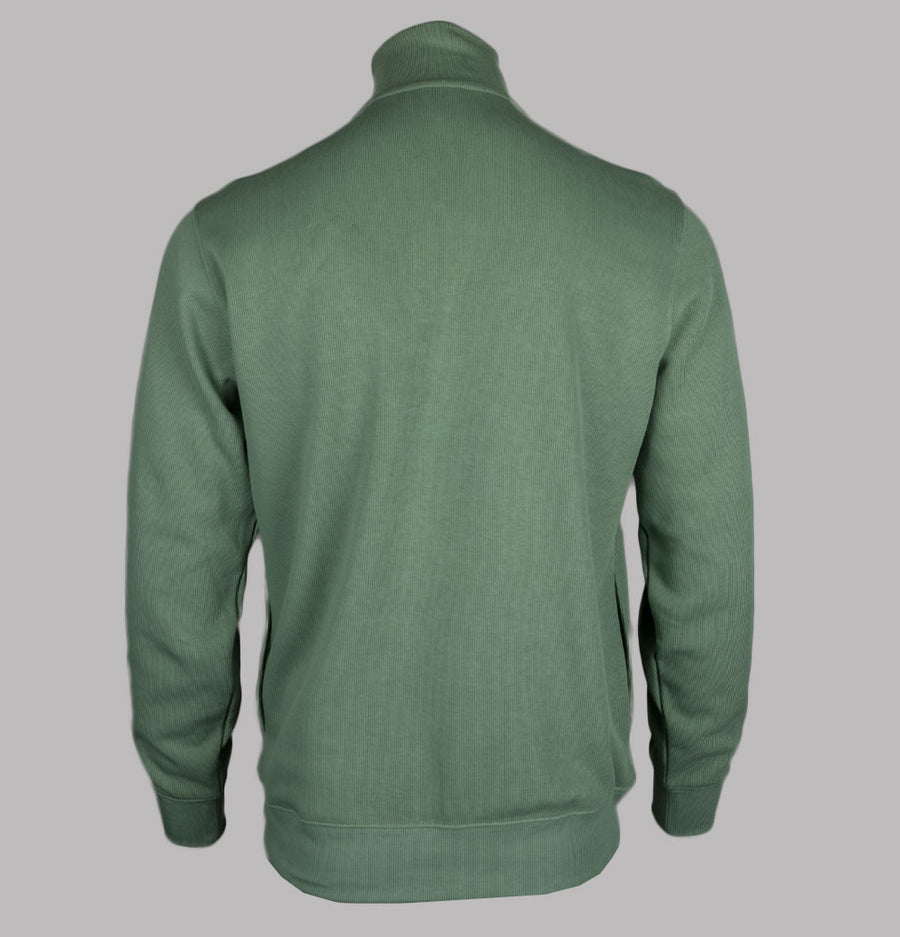 Lacoste Zip Up High Neck Interlock Sweatshirt Green