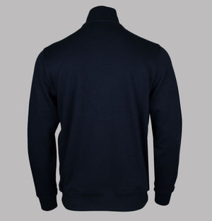 Lacoste Zip Up High Neck Interlock Sweatshirt Navy