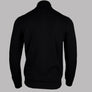 Lacoste Zipped High Neck Cotton Sweater Black