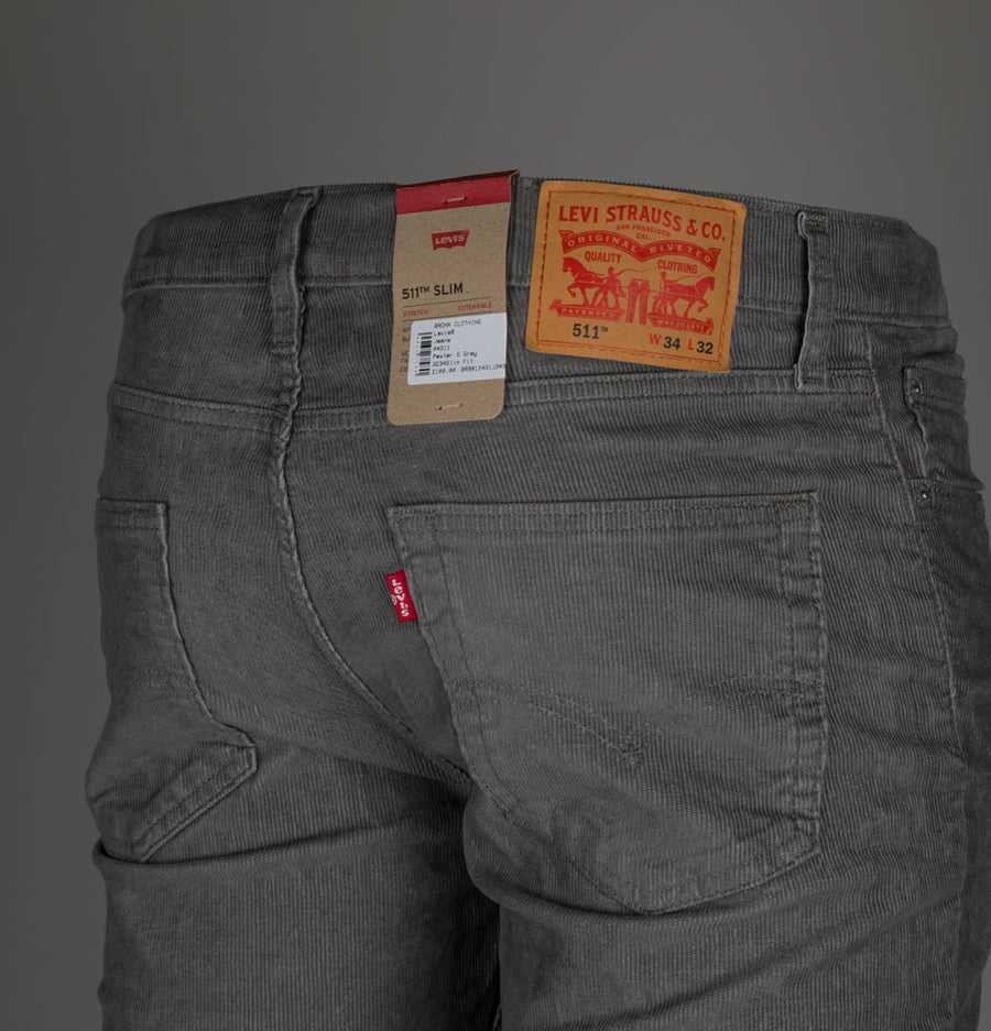 Levi's® 511™ Slim Fit Cords Pewter S Grey