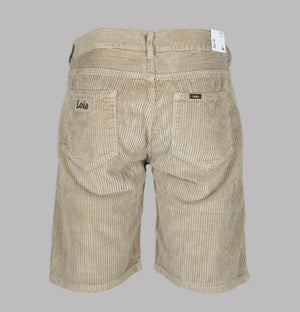 Lois Pepe Jumbo Cord Shorts Dark Sand