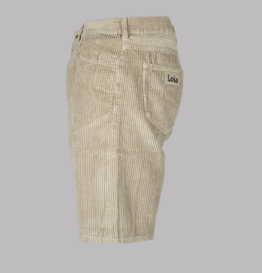 Lois Pepe Jumbo Cord Shorts Dark Sand