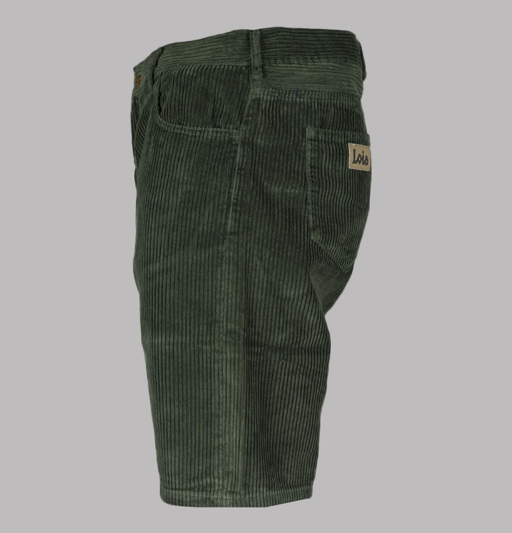 Lois Pepe Jumbo Cord Shorts Green Olive