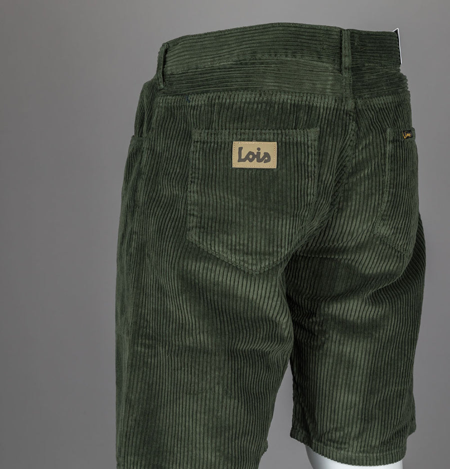 Lois Pepe Jumbo Cord Shorts Green Olive