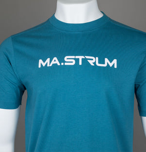 Ma.Strum Chest Print T-Shirt Storm Blue
