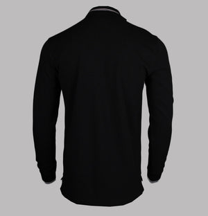 Ma.Strum Double Tipped LS Polo Shirt Black