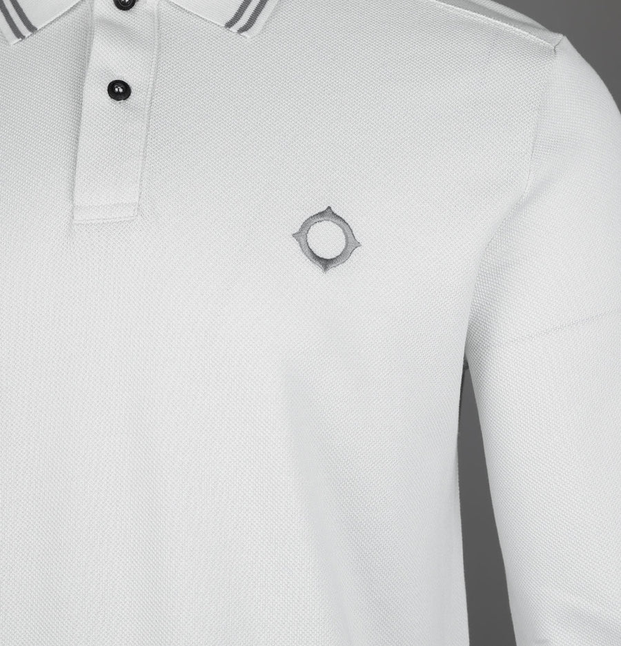 Ma.Strum Double Tipped LS Polo Shirt Mist