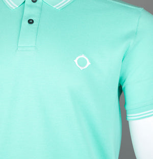 Ma.Strum Double Tipped SS Polo Shirt Aquatic