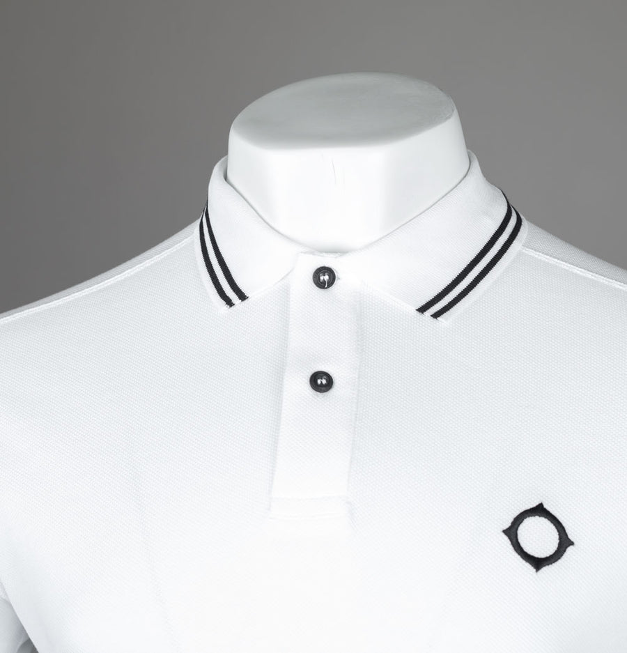 Ma.Strum Double Tipped SS Polo Shirt Optic White