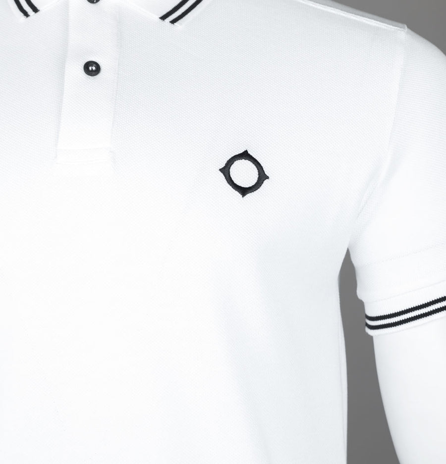 Ma.Strum Double Tipped SS Polo Shirt Optic White