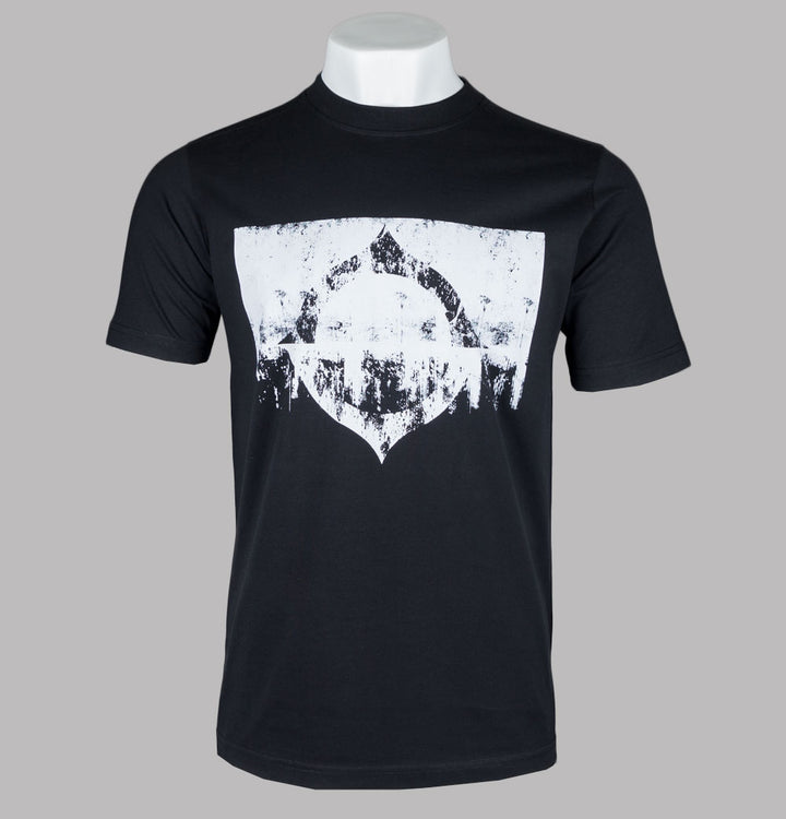 Ma.Strum Grunge Logo T-Shirt Jet Black
