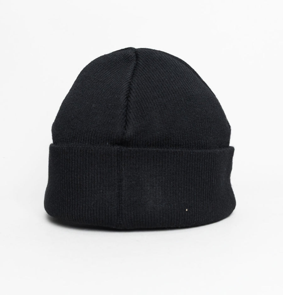 Ma.Strum Knitted Badge Beanie Jet Black