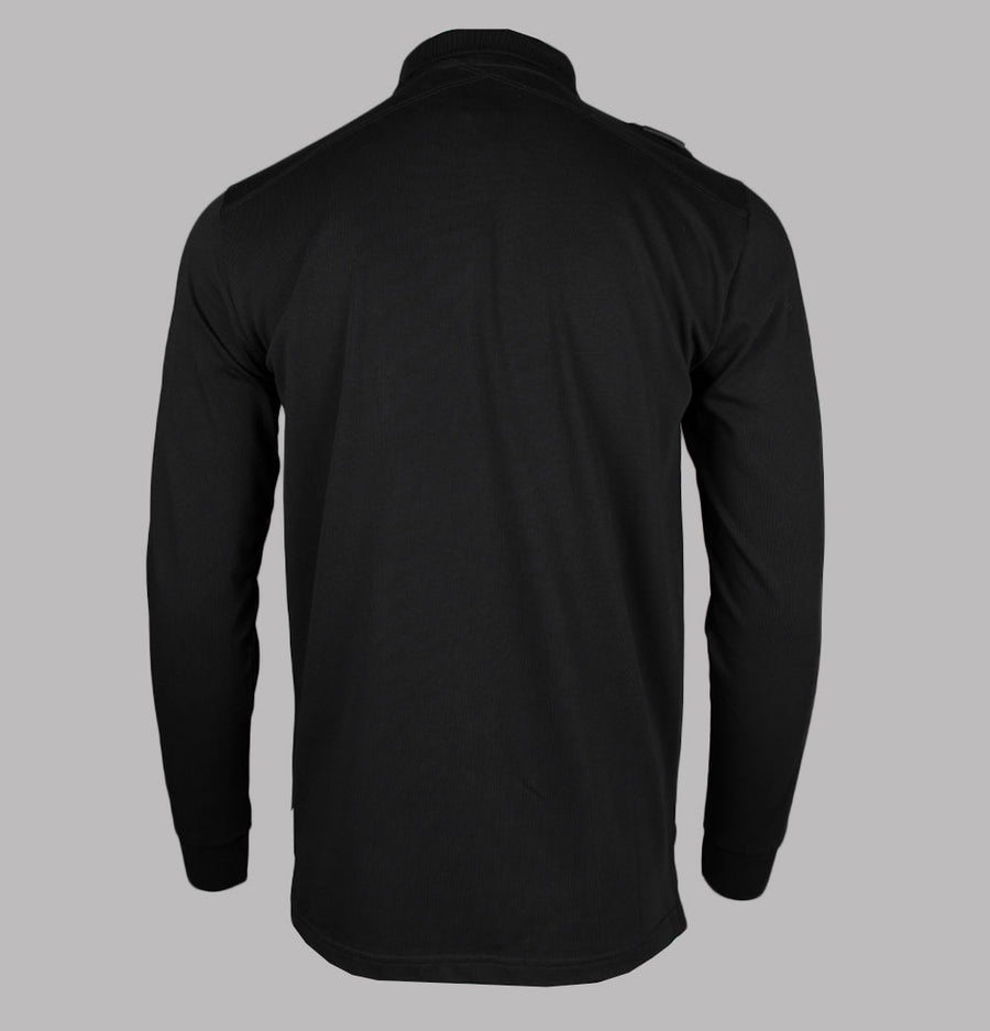 Ma.Strum LS Zip Polo Shirt Jet Black