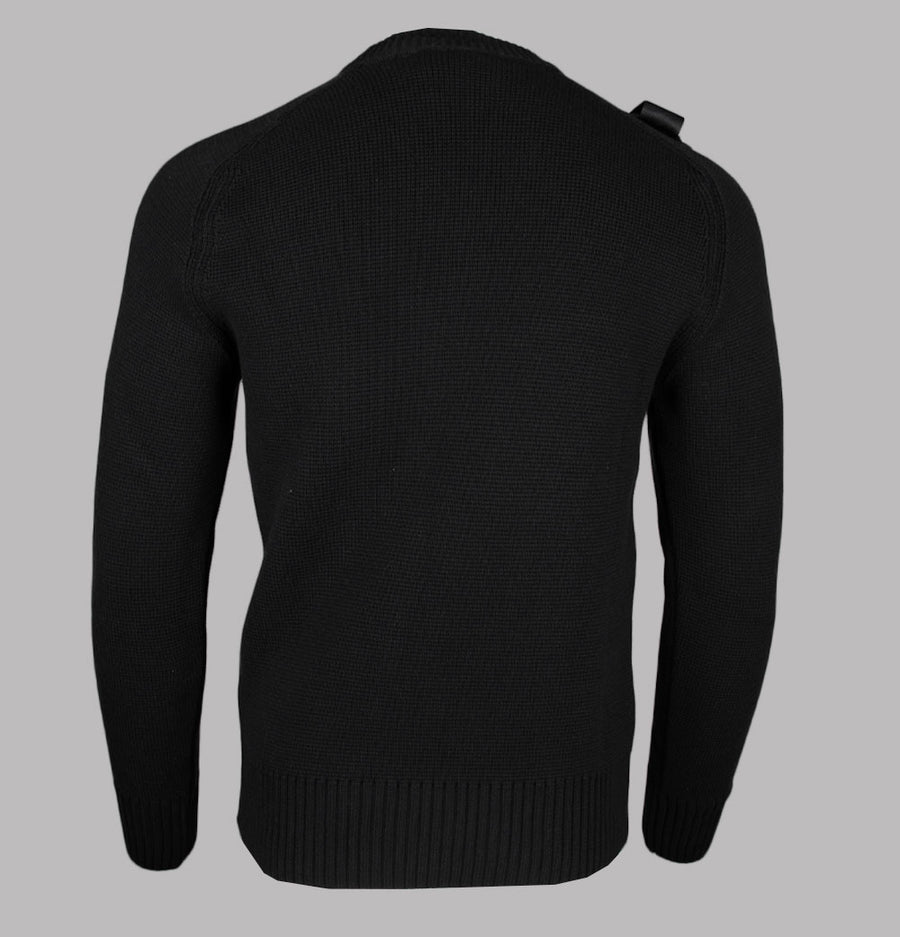 Ma.Strum Milano Knit Crew Neck Sweater Jet Black